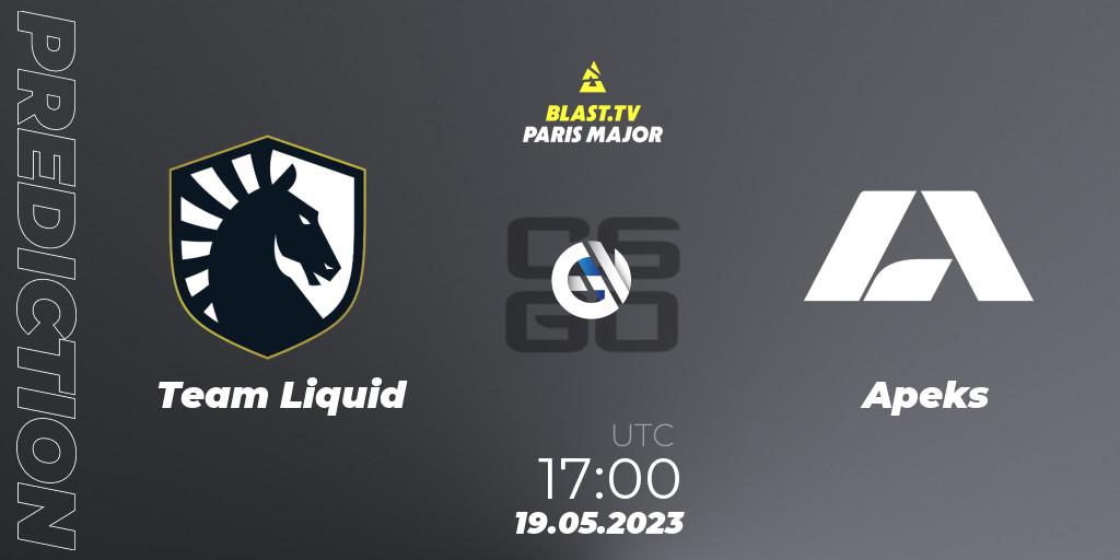 Team Liquid - Apeks: прогноз. 19.05.23, CS2 (CS:GO), BLAST Paris Major 2023