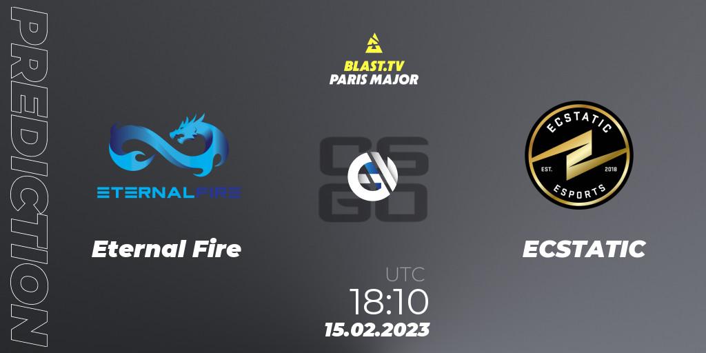Eternal Fire - ECSTATIC: прогноз. 15.02.2023 at 18:30, Counter-Strike (CS2), BLAST.tv Paris Major 2023 Europe RMR Open Qualifier 2