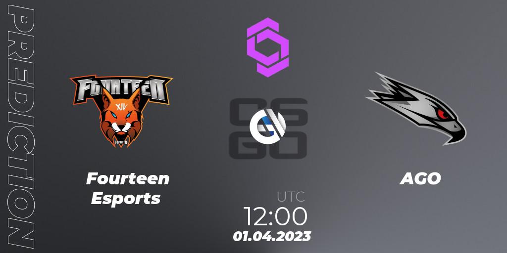 Fourteen Esports - AGO: прогноз. 01.04.2023 at 12:55, Counter-Strike (CS2), CCT West Europe Series #3: Closed Qualifier