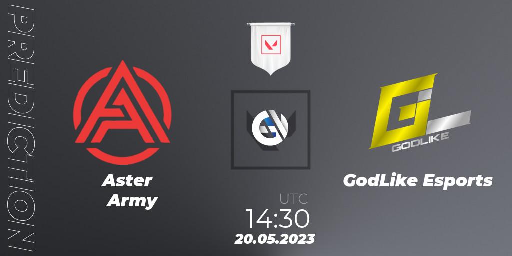  Aster Army - GodLike Esports: прогноз. 20.05.23, VALORANT, VCL South Asia: Split 2 2023 Group B