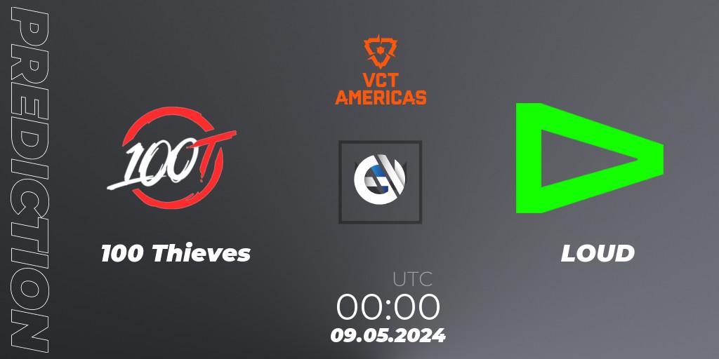 100 Thieves - LOUD: прогноз. 09.05.2024 at 00:00, VALORANT, VCT 2024: Americas League - Stage 1