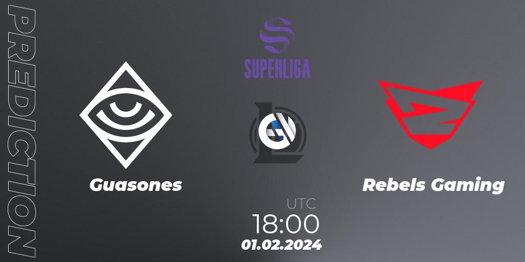 Guasones - Rebels Gaming: прогноз. 01.02.2024 at 18:00, LoL, Superliga Spring 2024 - Group Stage