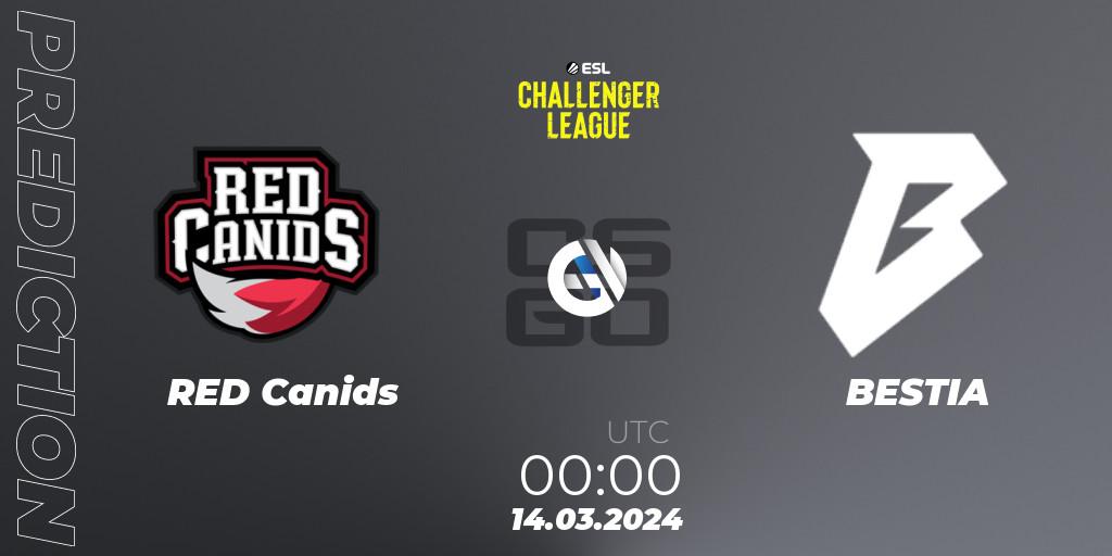 RED Canids - BESTIA: прогноз. 25.04.24, CS2 (CS:GO), ESL Challenger League Season 47: South America
