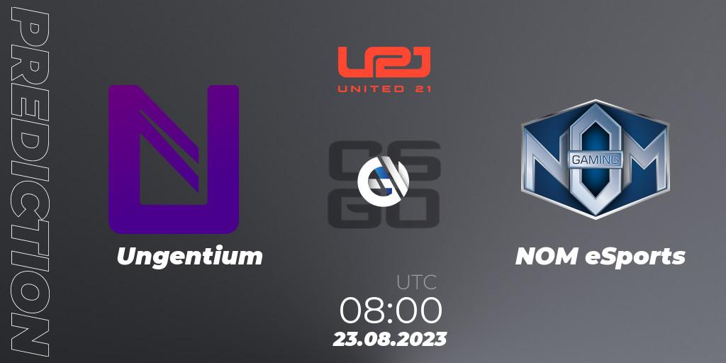 Ungentium - NOM eSports: прогноз. 24.08.23, CS2 (CS:GO), United21 Season 5
