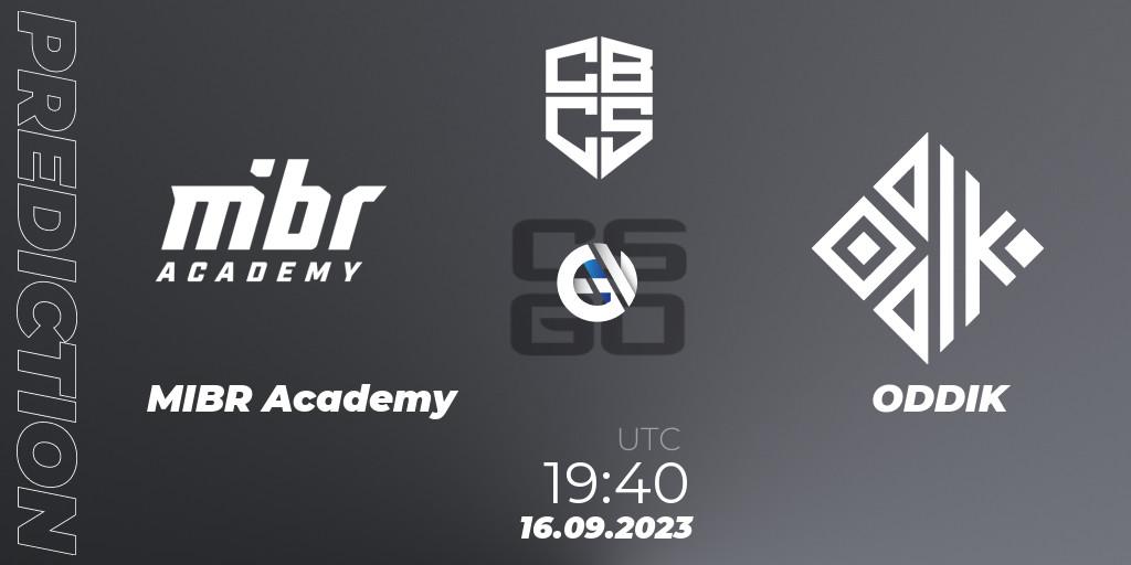 MIBR Academy - ODDIK: прогноз. 16.09.2023 at 19:10, Counter-Strike (CS2), CBCS 2023 Season 2