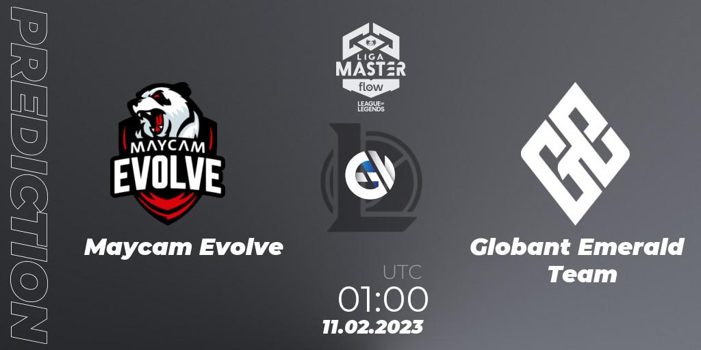 Maycam Evolve - Globant Emerald Team: прогноз. 11.02.2023 at 01:15, LoL, Liga Master Opening 2023 - Group Stage