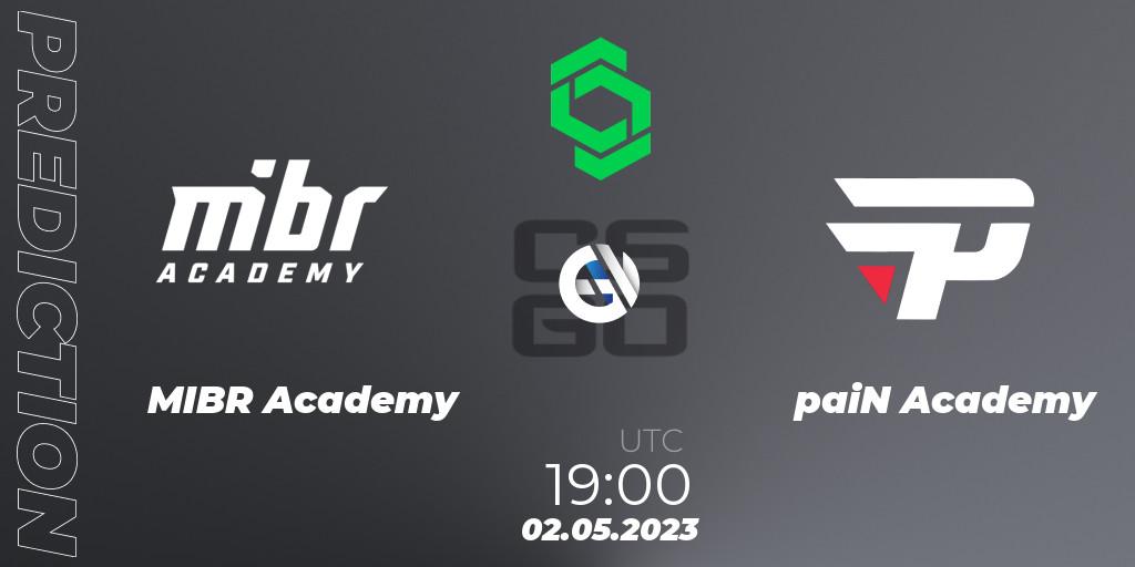 MIBR Academy - paiN Academy: прогноз. 02.05.2023 at 19:00, Counter-Strike (CS2), CCT South America Series #7