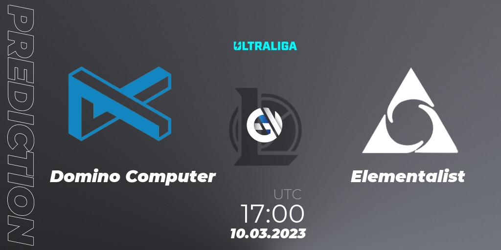 Domino Computer - Elementalist: прогноз. 10.03.2023 at 17:00, LoL, Ultraliga 2nd Division Season 6