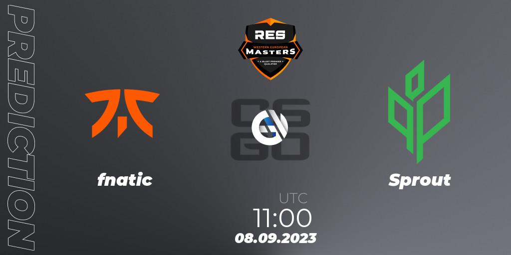 fnatic - Sprout: прогноз. 08.09.2023 at 11:00, Counter-Strike (CS2), RES Western European Masters: Fall 2023