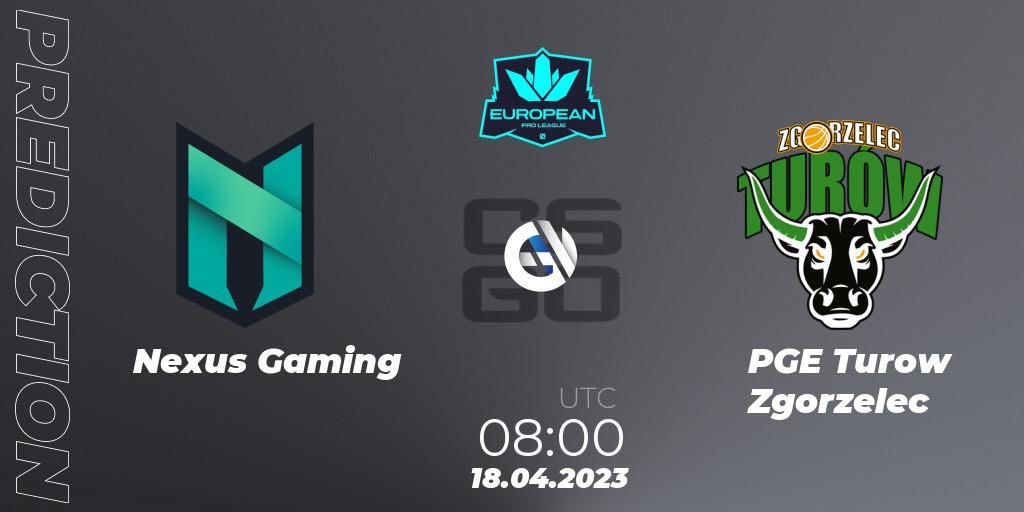 Nexus Gaming - PGE Turow Zgorzelec: прогноз. 18.04.23, CS2 (CS:GO), European Pro League Season 7
