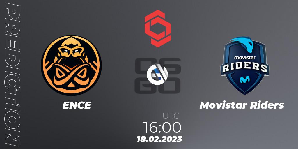 ENCE - Movistar Riders: прогноз. 18.02.2023 at 16:00, Counter-Strike (CS2), CCT Central Europe Series Finals #1