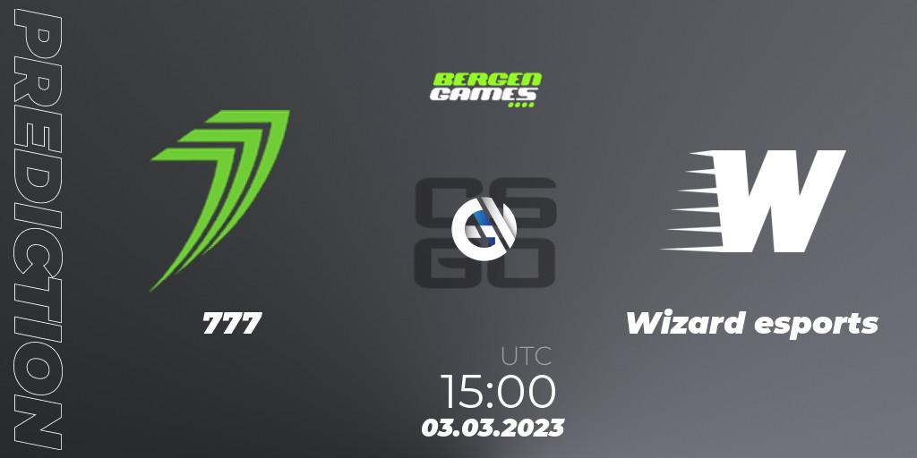 777 - Wizard esports: прогноз. 03.03.2023 at 15:00, Counter-Strike (CS2), Bergen Games 2023