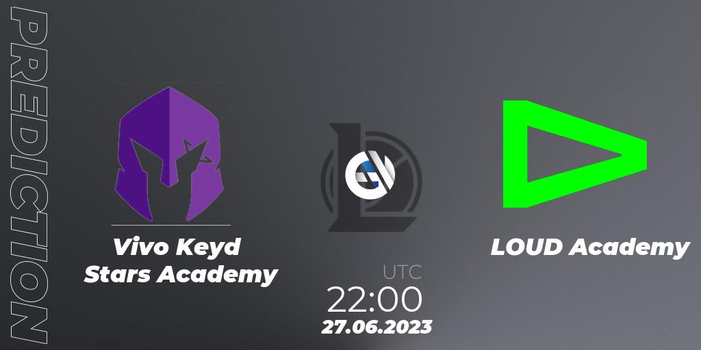 Vivo Keyd Stars Academy - LOUD Academy: прогноз. 27.06.2023 at 22:00, LoL, CBLOL Academy Split 2 2023 - Group Stage
