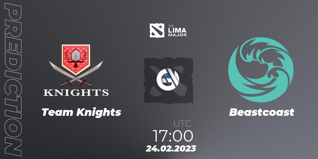 Team Knights - Beastcoast: прогноз. 24.02.2023 at 17:25, Dota 2, The Lima Major 2023