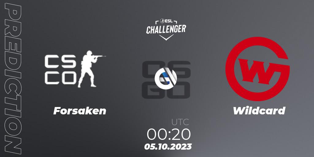 Forsaken - Wildcard: прогноз. 05.10.2023 at 00:20, Counter-Strike (CS2), ESL Challenger at DreamHack Winter 2023: North American Open Qualifier