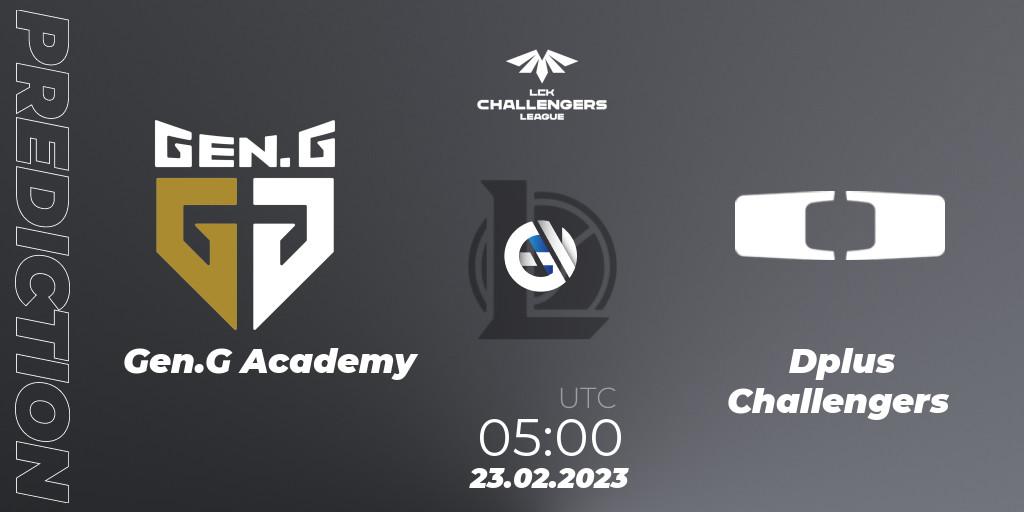 Gen.G Academy - Dplus Challengers: прогноз. 23.02.2023 at 05:00, LoL, LCK Challengers League 2023 Spring
