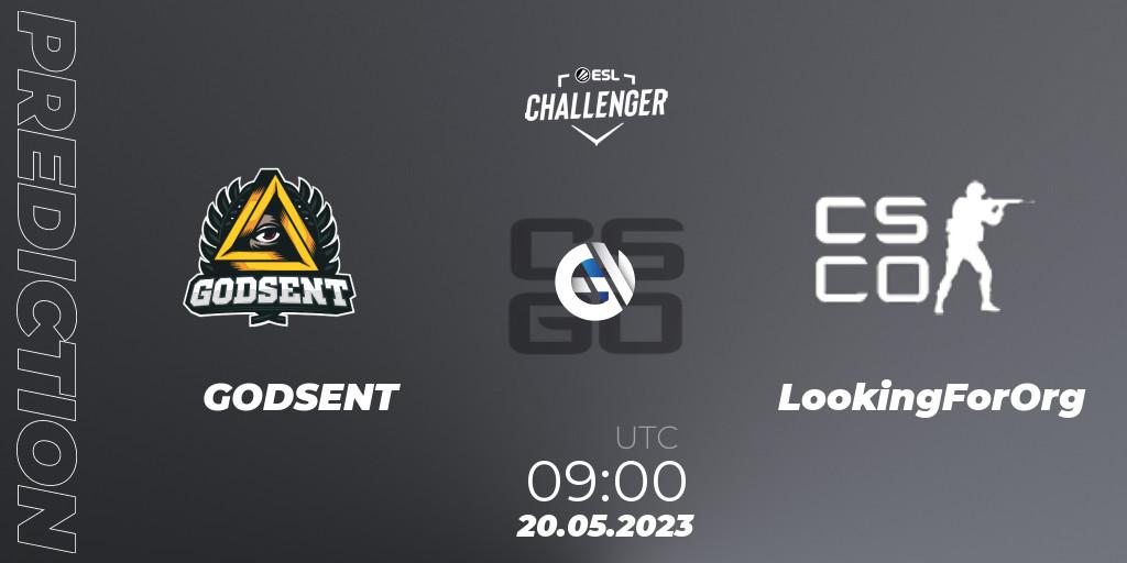GODSENT - LookingForOrg: прогноз. 20.05.2023 at 09:00, Counter-Strike (CS2), ESL Challenger Katowice 2023: European Qualifier