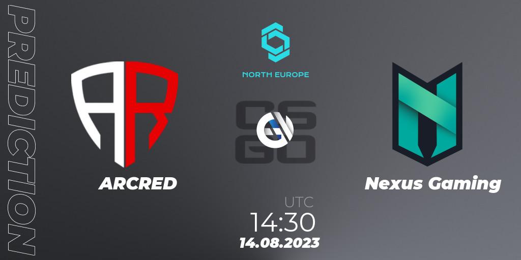 ARCRED - Nexus Gaming: прогноз. 14.08.2023 at 14:30, Counter-Strike (CS2), CCT North Europe Series #7