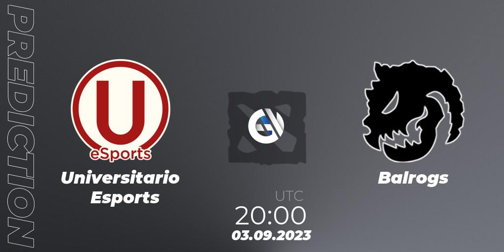 Universitario Esports - Balrogs: прогноз. 03.09.23, Dota 2, EPL World Series: America Season 7
