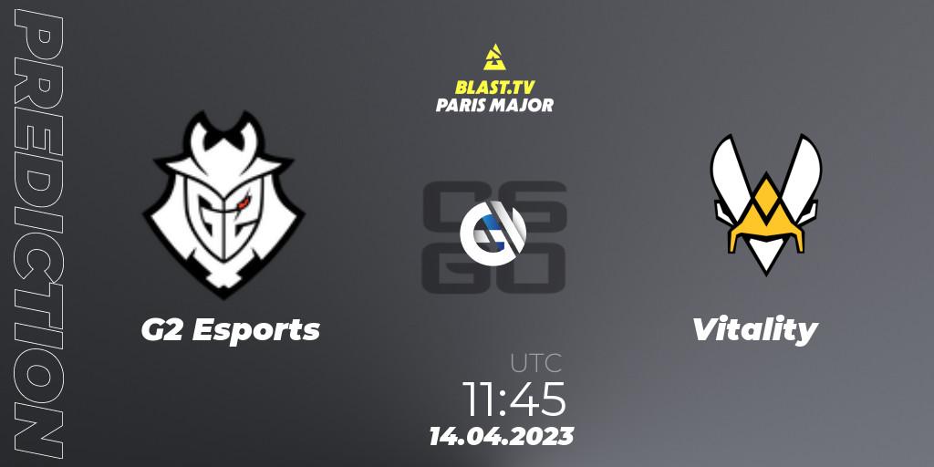 G2 Esports - Vitality: прогноз. 14.04.23, CS2 (CS:GO), BLAST.tv Paris Major 2023 Europe RMR B