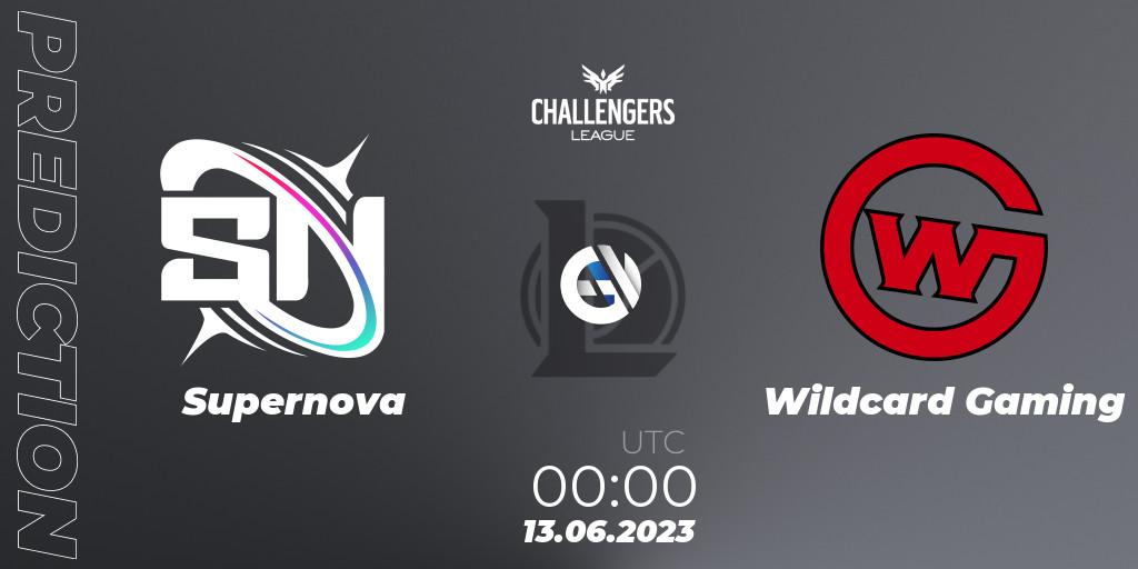 Supernova - Wildcard Gaming: прогноз. 13.06.2023 at 00:00, LoL, North American Challengers League 2023 Summer - Group Stage