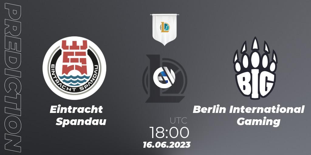 Eintracht Spandau - Berlin International Gaming: прогноз. 16.06.23, LoL, Prime League Summer 2023 - Group Stage