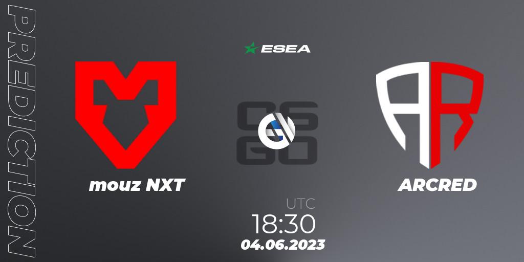 mouz NXT - ARCRED: прогноз. 04.06.2023 at 18:30, Counter-Strike (CS2), ESEA Advanced Season 45 Europe