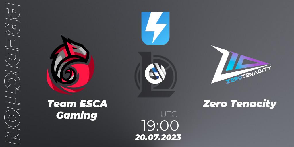 Team ESCA Gaming - Zero Tenacity: прогноз. 18.07.2023 at 19:00, LoL, Ultraliga Season 10 2023 Regular Season