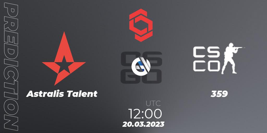 Astralis Talent - 359: прогноз. 20.03.23, CS2 (CS:GO), CCT Central Europe Series #5