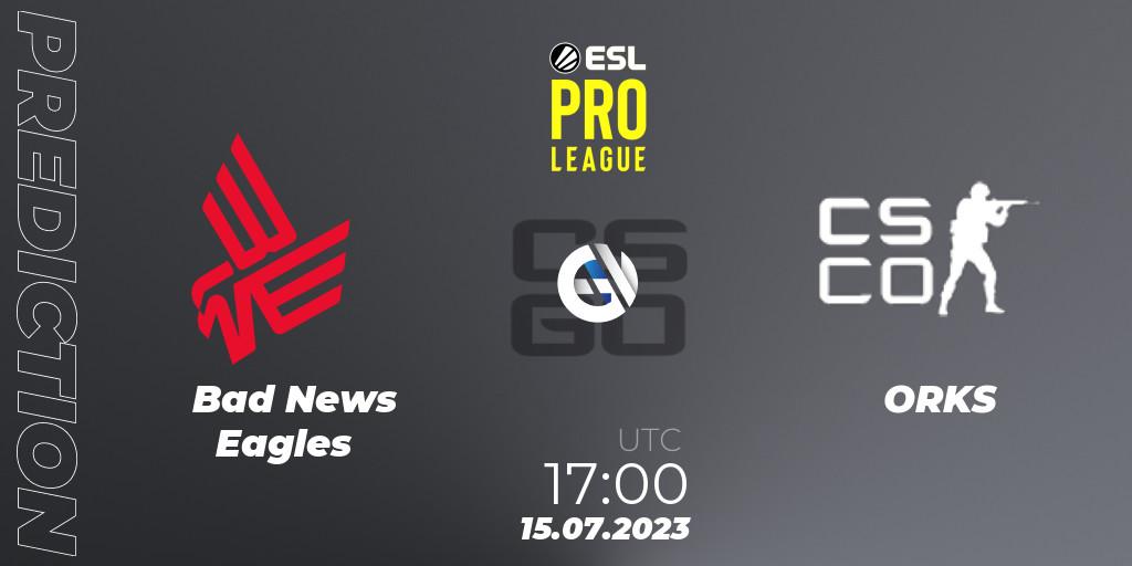 Bad News Eagles - ORKS (Polish team): прогноз. 15.07.23, CS2 (CS:GO), ESL Pro League Season 18: European Conference