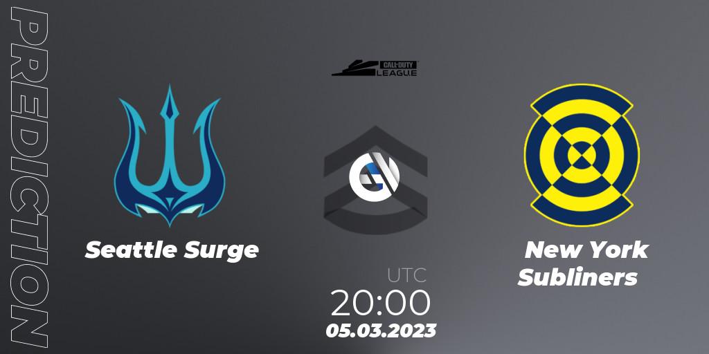 Seattle Surge - New York Subliners: прогноз. 05.03.2023 at 20:00, Call of Duty, Call of Duty League 2023: Stage 3 Major Qualifiers