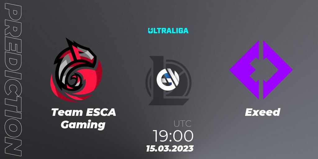 Team ESCA Gaming - Exeed: прогноз. 08.03.2023 at 19:00, LoL, Ultraliga Season 9 - Group Stage