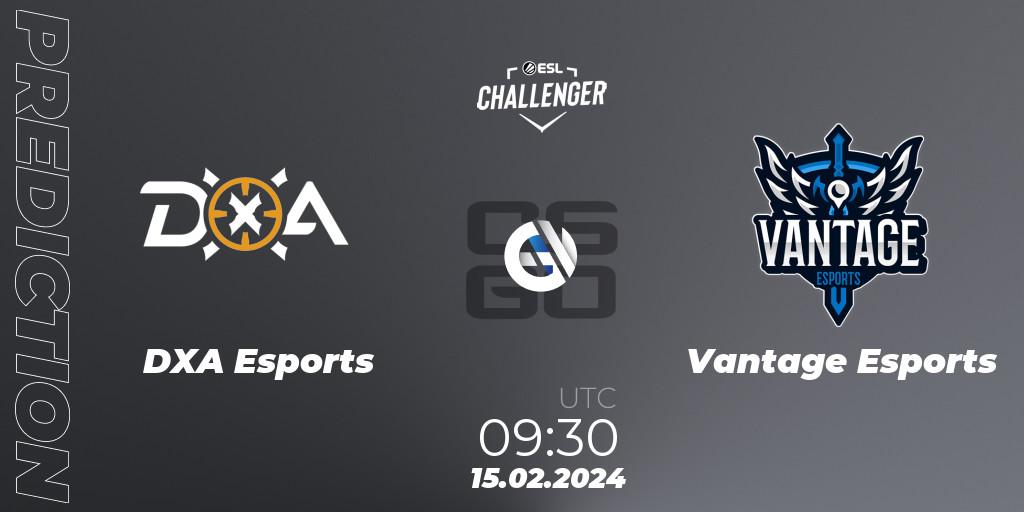 DXA Esports - Vantage Esports: прогноз. 15.02.2024 at 09:30, Counter-Strike (CS2), ESL Challenger #56: Oceanic Closed Qualifier