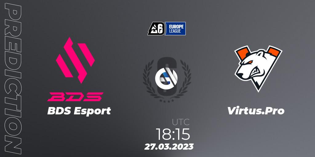 BDS Esport - Virtus.Pro: прогноз. 27.03.23, Rainbow Six, Europe League 2023 - Stage 1