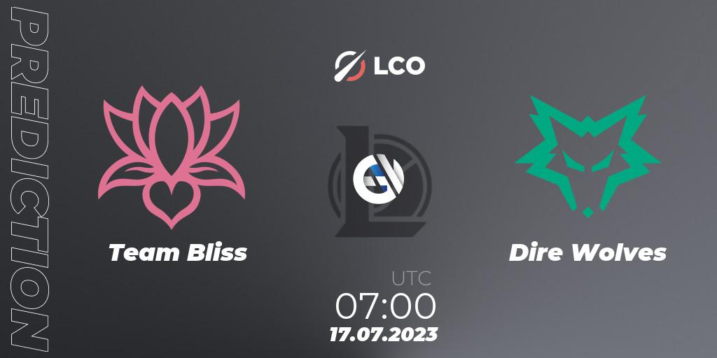 Team Bliss - Dire Wolves: прогноз. 17.07.2023 at 07:00, LoL, LCO Split 2 2023 - Playoffs
