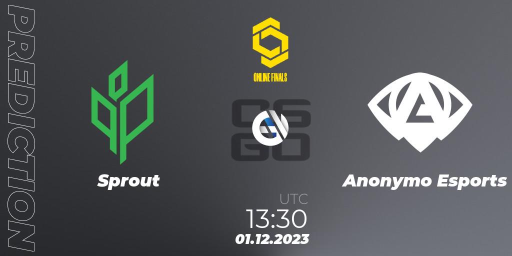 Sprout - Anonymo Esports: прогноз. 01.12.23, CS2 (CS:GO), CCT Online Finals #5