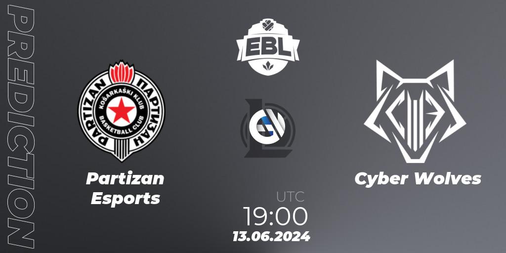 Partizan Esports - Cyber Wolves: прогноз. 13.06.2024 at 19:00, LoL, Esports Balkan League Season 15