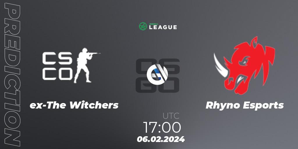 ex-The Witchers - Rhyno Esports: прогноз. 06.02.2024 at 17:00, Counter-Strike (CS2), ESEA Season 48: Advanced Division - Europe