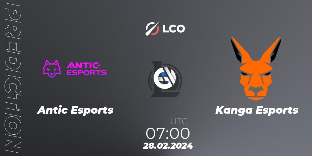 Antic Esports - Kanga Esports: прогноз. 28.02.24, LoL, LCO Split 1 2024 - Playoffs