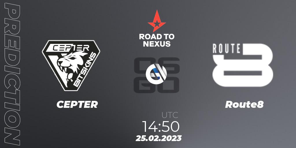 Alpha Gaming - Route8: прогноз. 25.02.2023 at 14:55, Counter-Strike (CS2), Road to Nexus