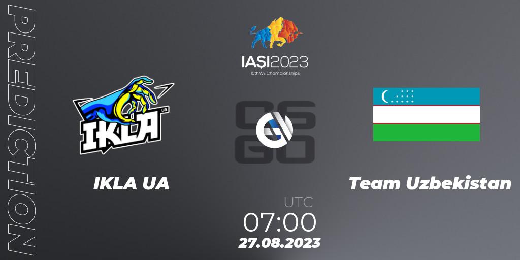 IKLA UA - Team Uzbekistan: прогноз. 27.08.23, CS2 (CS:GO), IESF World Esports Championship 2023