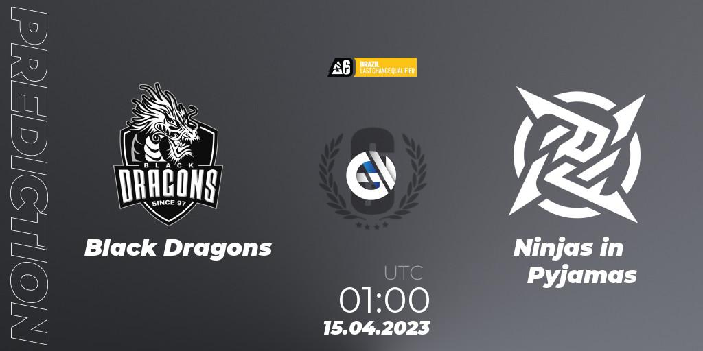 Black Dragons - Ninjas in Pyjamas: прогноз. 15.04.23, Rainbow Six, Brazil League 2023 - Stage 1 - Last Chance Qualifiers