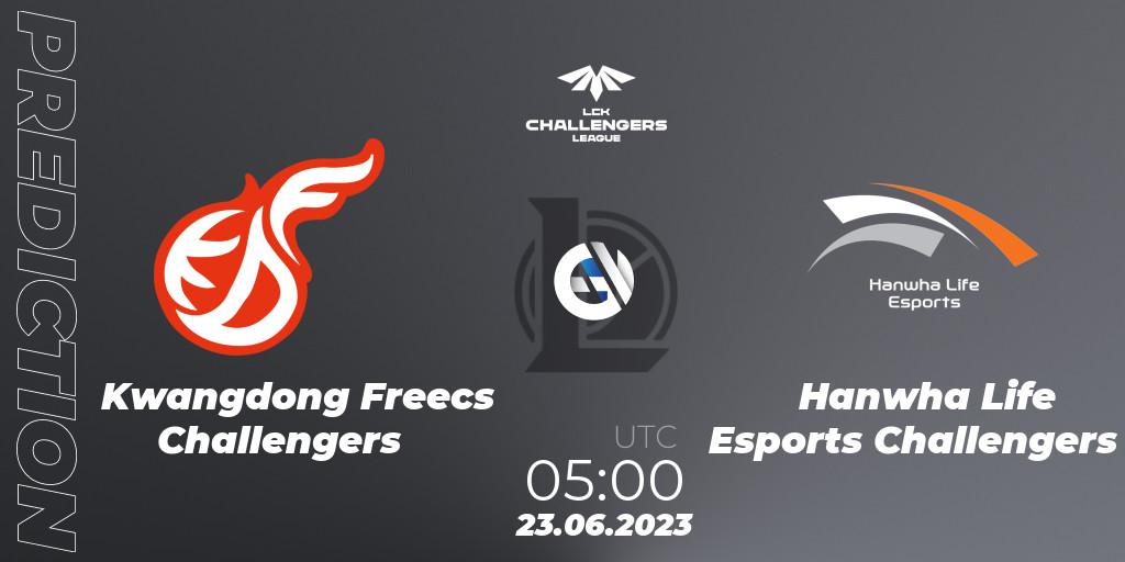 Kwangdong Freecs Challengers - Hanwha Life Esports Challengers: прогноз. 23.06.23, LoL, LCK Challengers League 2023 Summer - Group Stage