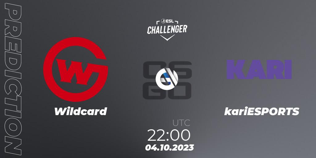 Wildcard - kariESPORTS: прогноз. 04.10.23, CS2 (CS:GO), ESL Challenger at DreamHack Winter 2023: North American Open Qualifier