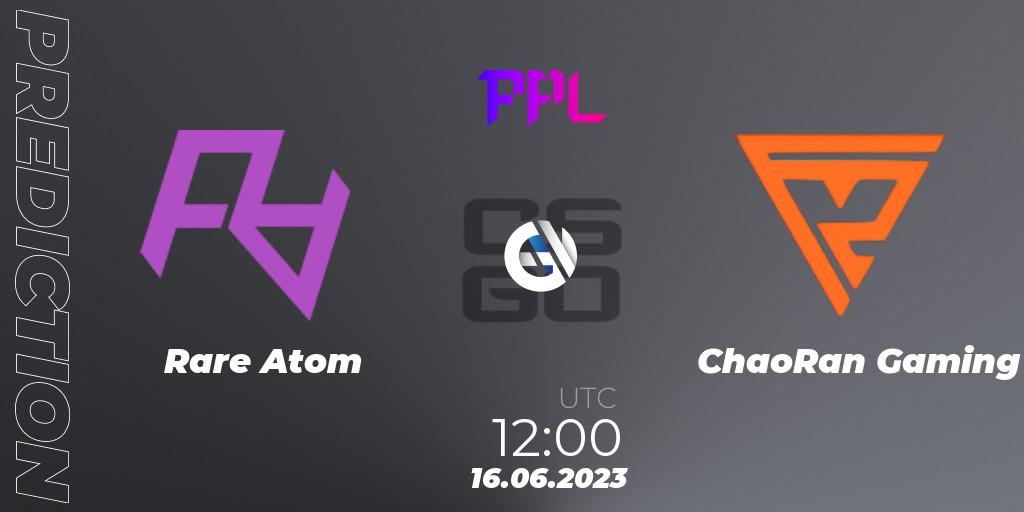 Rare Atom - ChaoRan Gaming: прогноз. 16.06.2023 at 11:45, Counter-Strike (CS2), Perfect World Arena Premier League Season 4