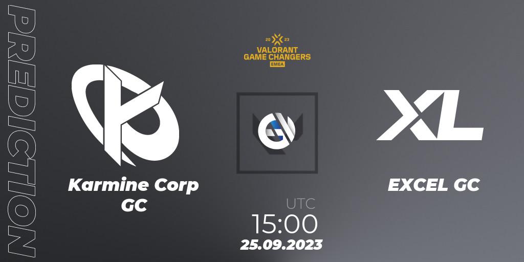 Karmine Corp GC - EXCEL GC: прогноз. 25.09.2023 at 15:00, VALORANT, VCT 2023: Game Changers EMEA Stage 3 - Group Stage