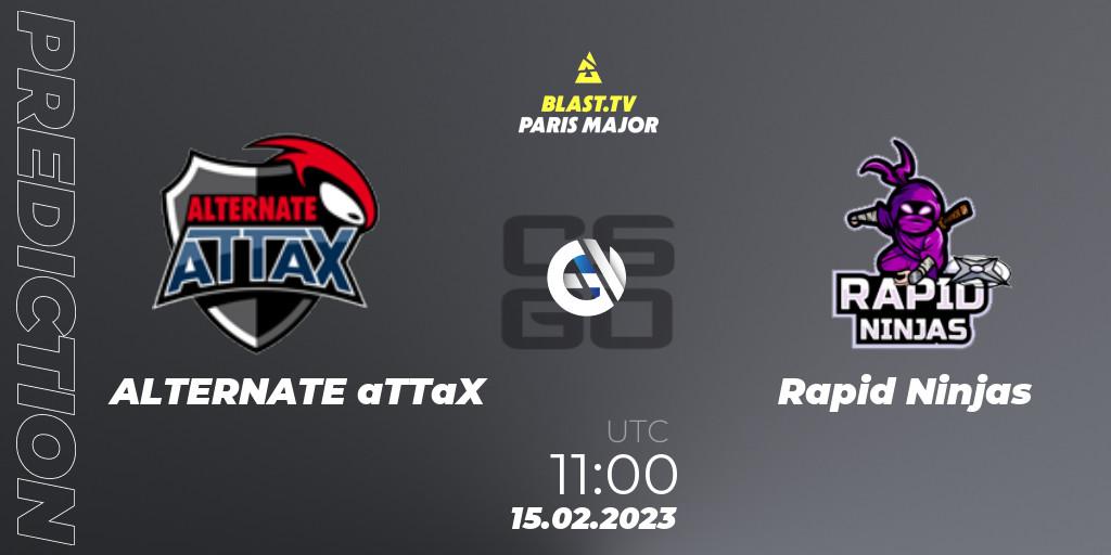 ALTERNATE aTTaX - Rapid Ninjas: прогноз. 15.02.23, CS2 (CS:GO), BLAST.tv Paris Major 2023 Europe RMR Open Qualifier 2