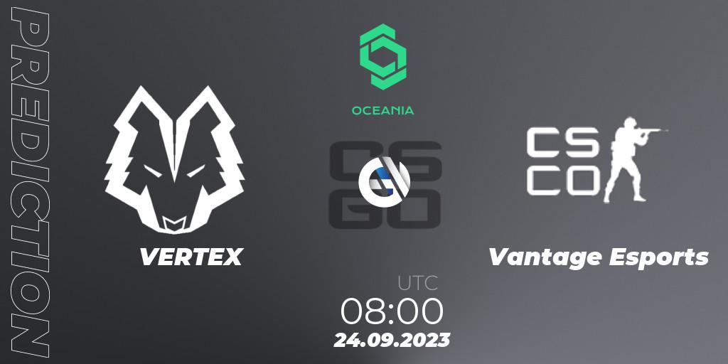 VERTEX - Vantage Esports: прогноз. 24.09.2023 at 08:00, Counter-Strike (CS2), CCT Oceania Series #2
