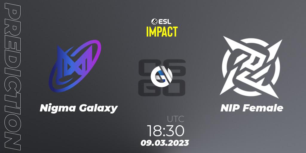 Nigma Galaxy - NIP Female: прогноз. 09.03.2023 at 18:30, Counter-Strike (CS2), ESL Impact League Season 3: European Division