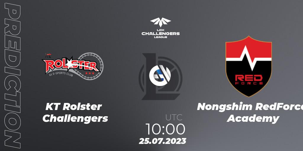 KT Rolster Challengers - Nongshim RedForce Academy: прогноз. 25.07.2023 at 11:20, LoL, LCK Challengers League 2023 Summer - Group Stage